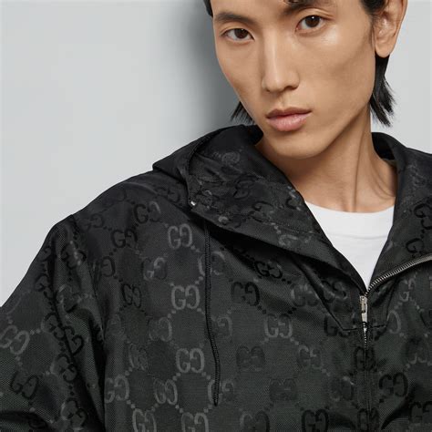 Gucci Off The Grid hooded jacket in black GG ECONYL®